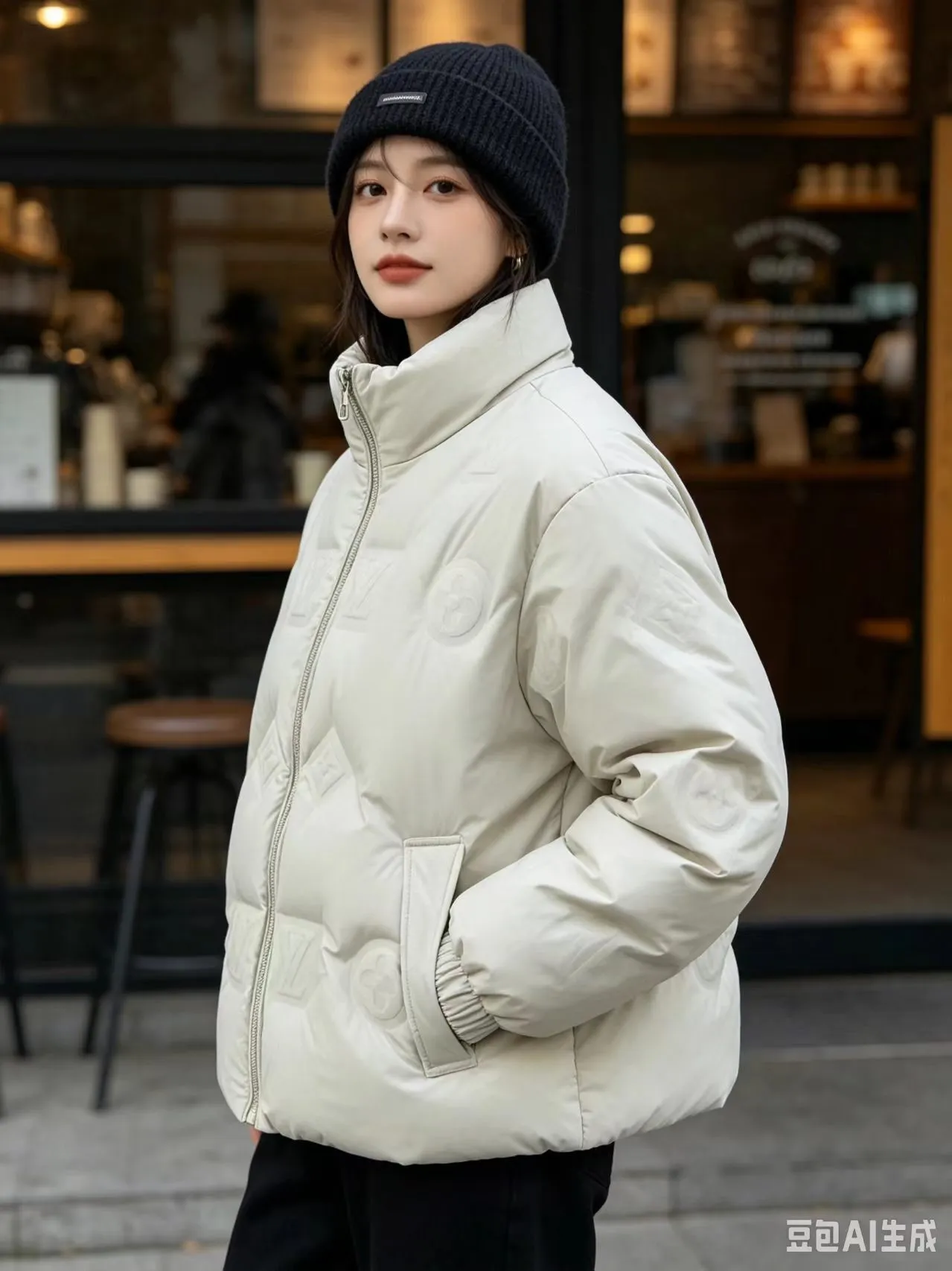 Louis Vuitton/Louis Vuitton embossed embossed down jacket